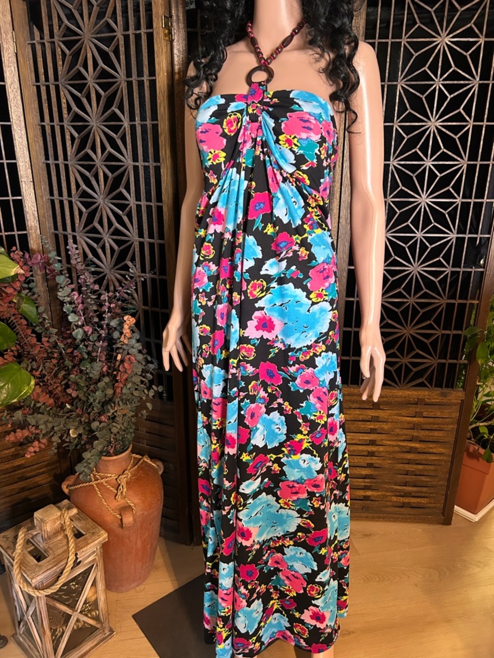 NO BOUNDARIES EXOTIC ISLAND DRESS XL